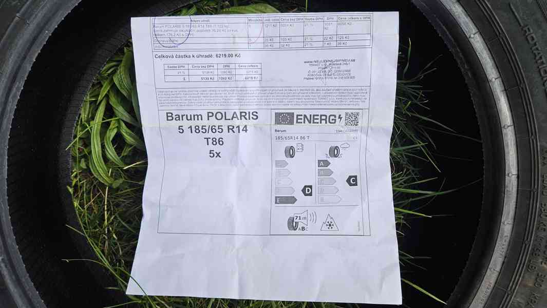 Barum Polaris 5 185/65 R14 86T, nová nepoužitá, pneumatika  - foto 4