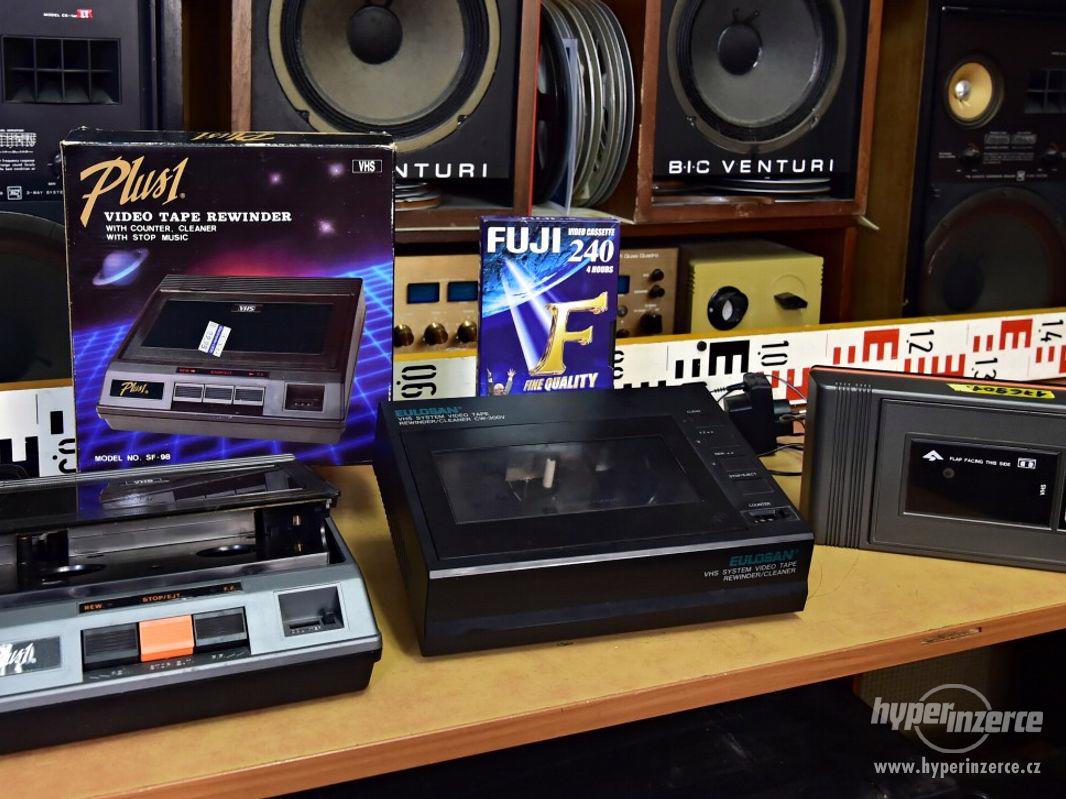 VHS video cassette tape rewinder cleaner převíječ VHS kazet bazar