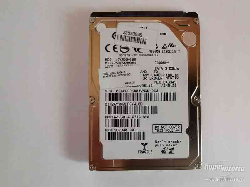 HDD Hitachi 160GB SATA 2,5 pevný disk pro notebook - foto 1