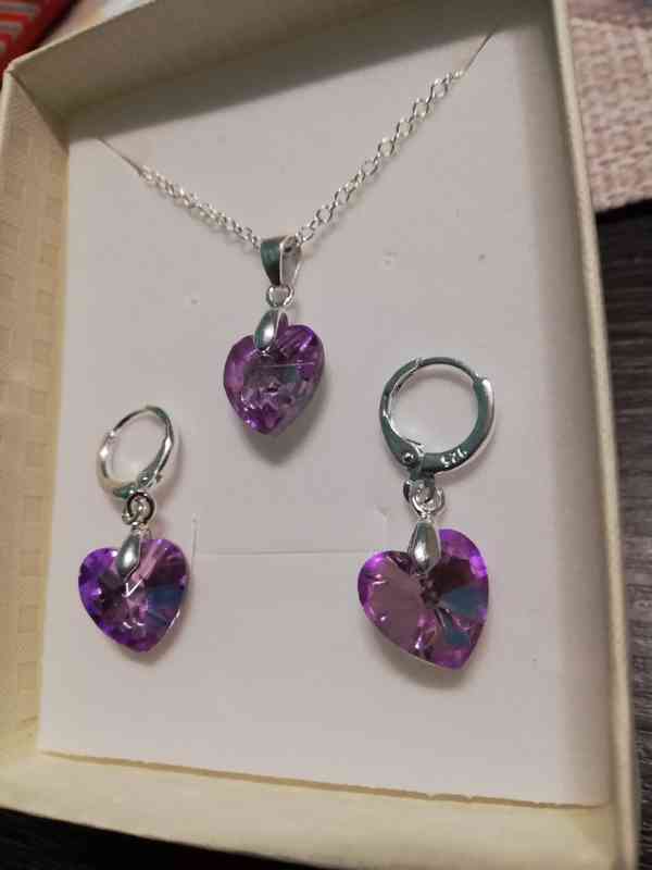 Stříbrná sada srdíčka - foto 4