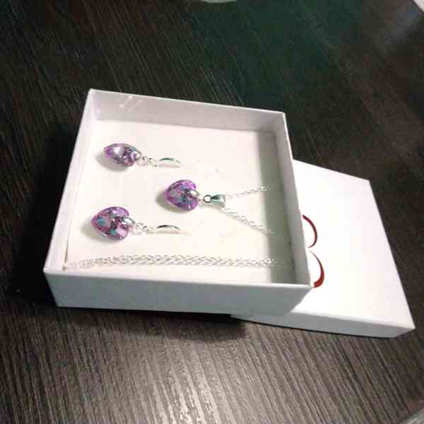 Stříbrná sada srdíčka - foto 2