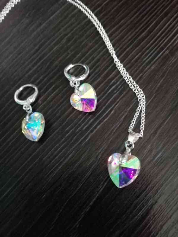 Stříbrná sada srdíčka - foto 3