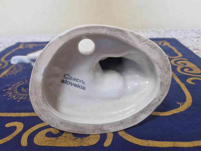 Krásná Art Deco bílá porcelánová soška Tanečnice - foto 6