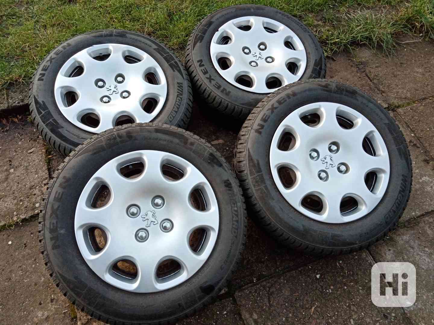 Zimní kola 15ky 4x108 pneu 99% PEUGEOT CITROEN OPEL -dobírka - foto 1