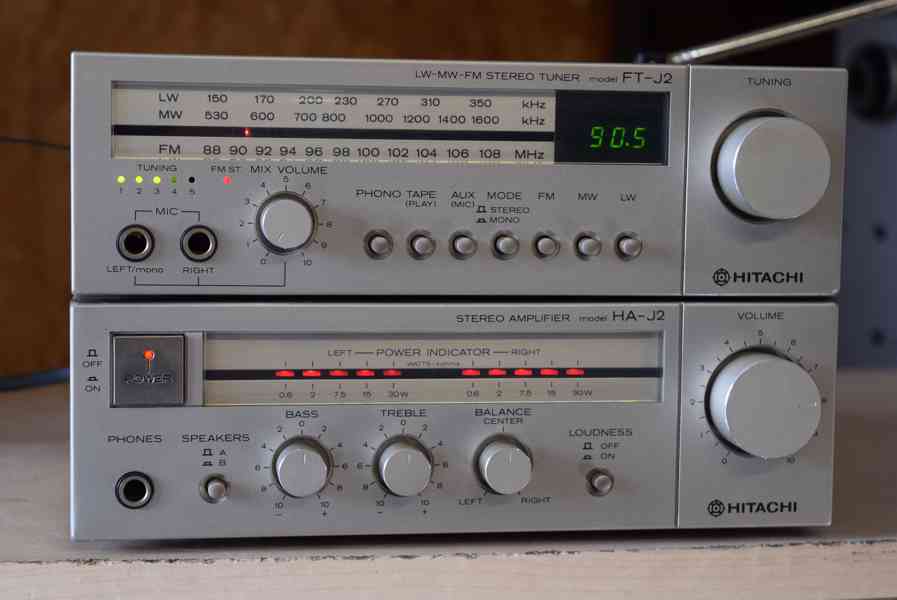 HITACHI HA-J2 + FT-J2 VINTAGE STEREO ZESILOVAČ !! - foto 1