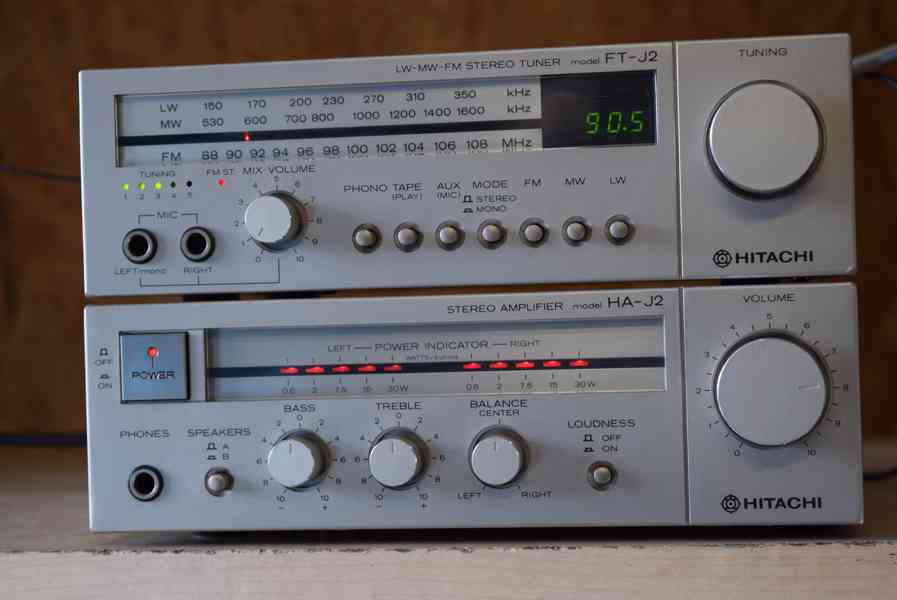 HITACHI HA-J2 + FT-J2 VINTAGE STEREO ZESILOVAČ !! - foto 2