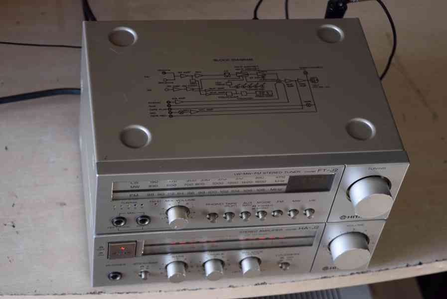 HITACHI HA-J2 + FT-J2 VINTAGE STEREO ZESILOVAČ !! - foto 7