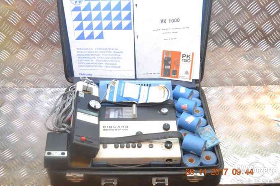 2ks jednokanalovy elekrokardiograf Chirana VK 1000 v kufříku - foto 1