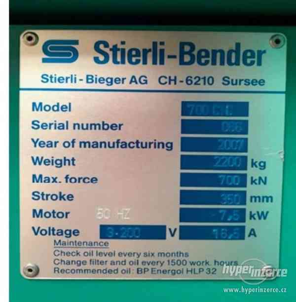 Lisy - hydraulické Stierli-Bender 700 CNC - foto 3