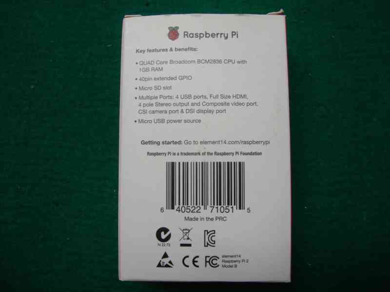 Minipočítač Raspberry Pi 2 Model B 1GB RAM kompletní balení - foto 5
