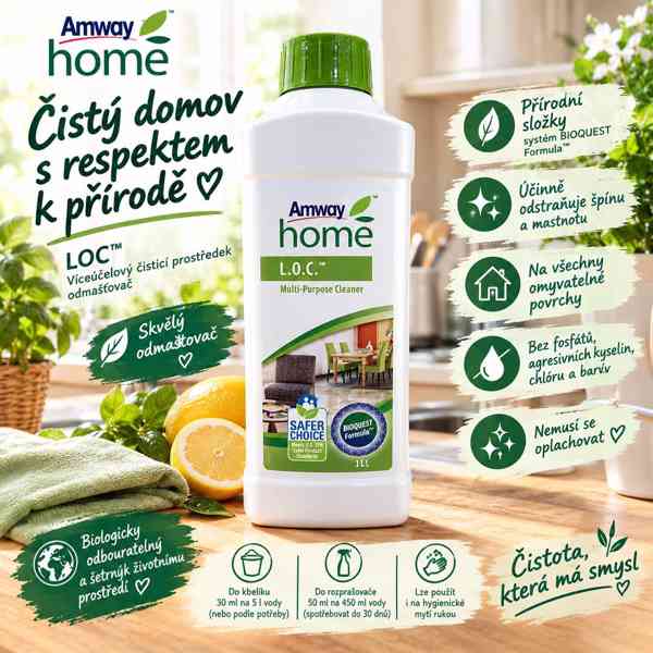 Víceúčelový ekologický čisticí prostředek LOC, odmašťovač - foto 2