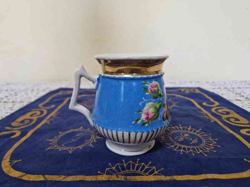Sbírkový secesní porcelánový Hrnek Mušlák - foto 6