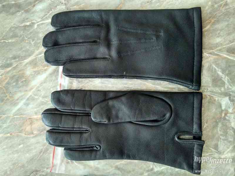 Černé kožené rukavice dámské - foto 1