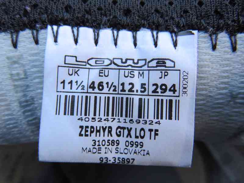 Outdoorová obuv LOWA Zephyr GTX UK 11.5, EU 46.5, US 12.5 - foto 7