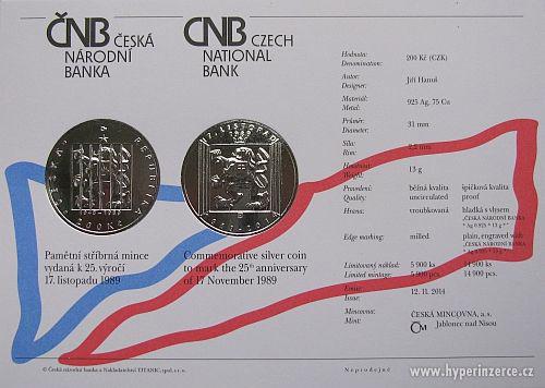 Pamětní medaile a mince 25. výročí 17. listopadu 1989 - foto 4