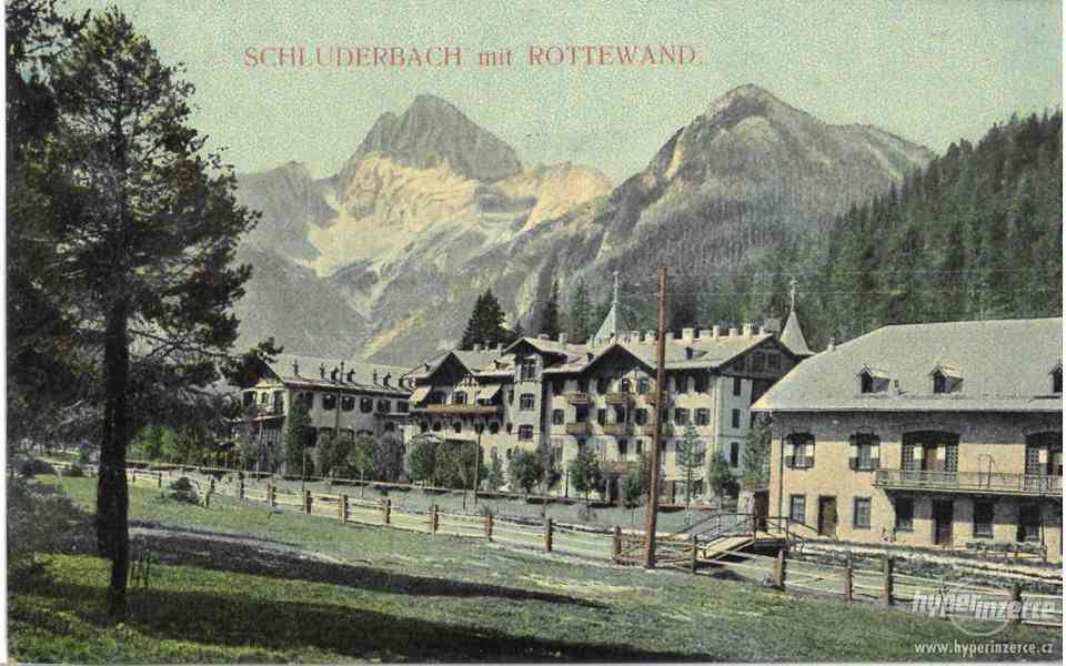 Stará pohlednice Tyroly - Schluderbach - foto 1
