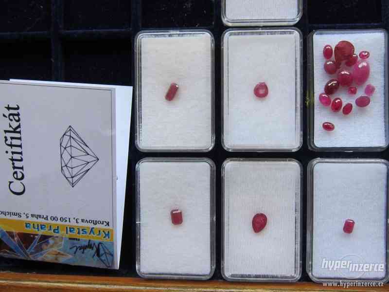 investiční přírodní safiry rubíny certifikovane drahé kameny - foto 6