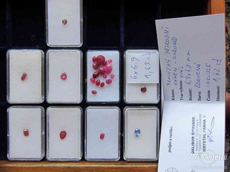 investiční přírodní safiry rubíny certifikovane drahé kameny - foto 7