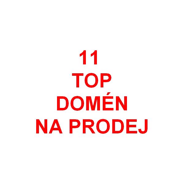TOP 11 DOMÉN z naší nabídky na prodej