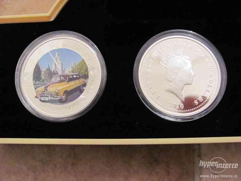 Sada 4 stříbrných mincí - Stará sovětská auta - foto 5