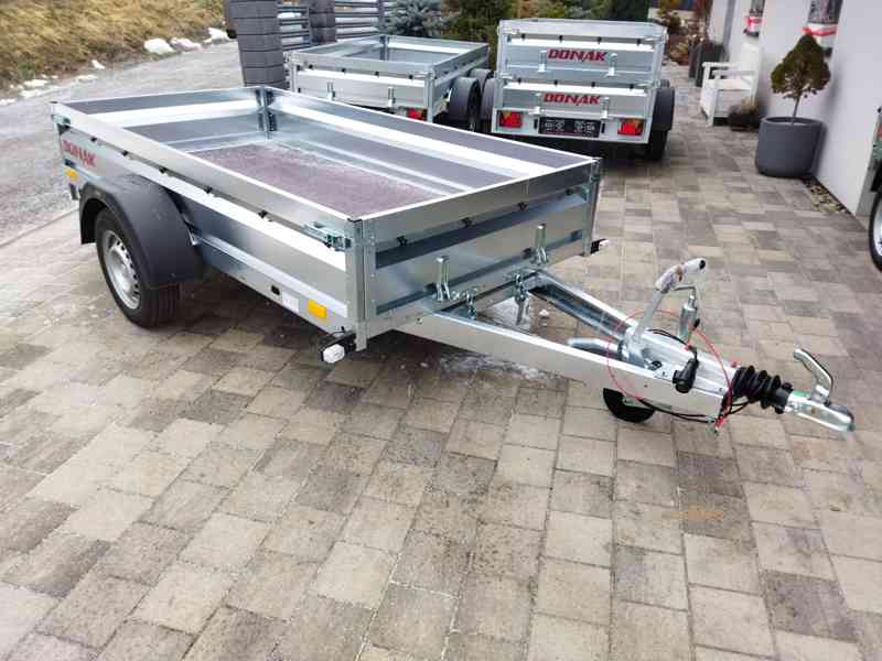 BRŽDĚNÝ 1.3t, SKLÁPĚCÍ PROFI přívěsný vozík 270x130, 130km - foto 8