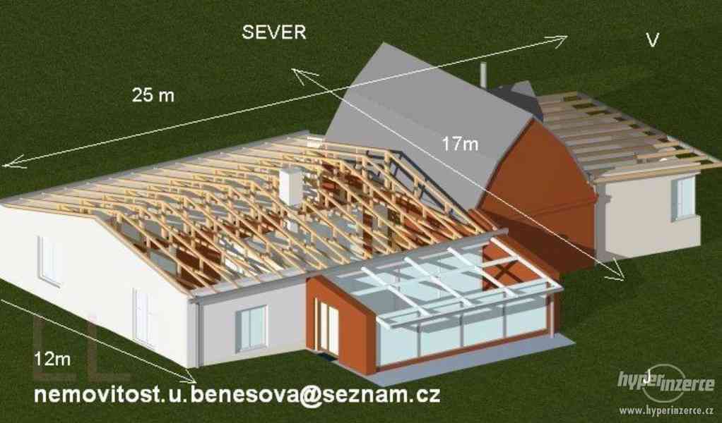 RD u Benešova s vnitř.bazénem,už.pl.320m,pozemek 4802m2 - foto 2