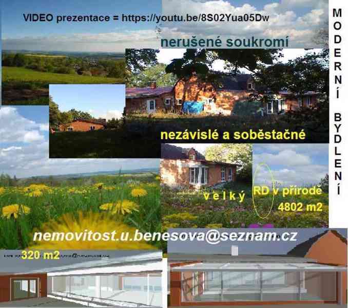 RD u Benešova s vnitř.bazénem,už.pl.320m,pozemek 4802m2 - foto 1