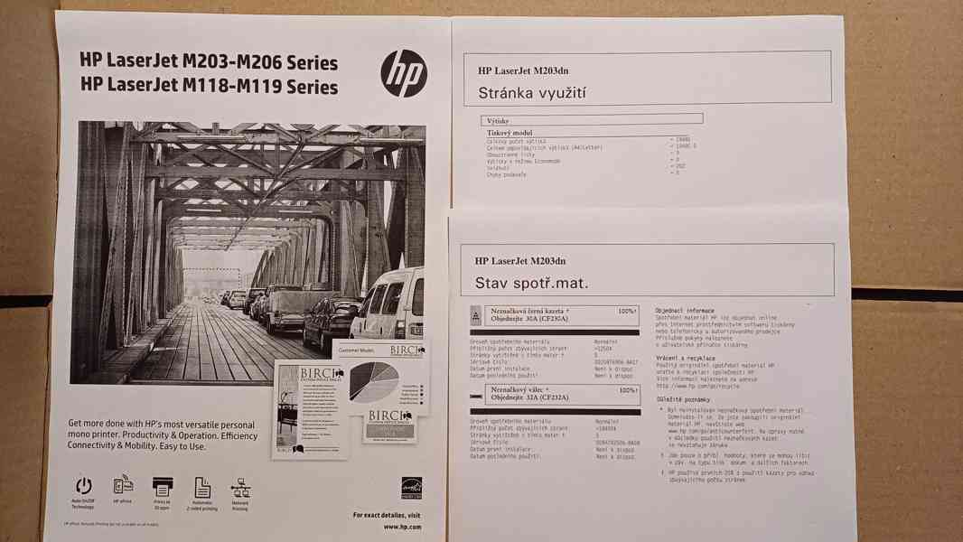 HP Laserjet M203DN | Duplex | LAN | nový toner a válec - foto 2