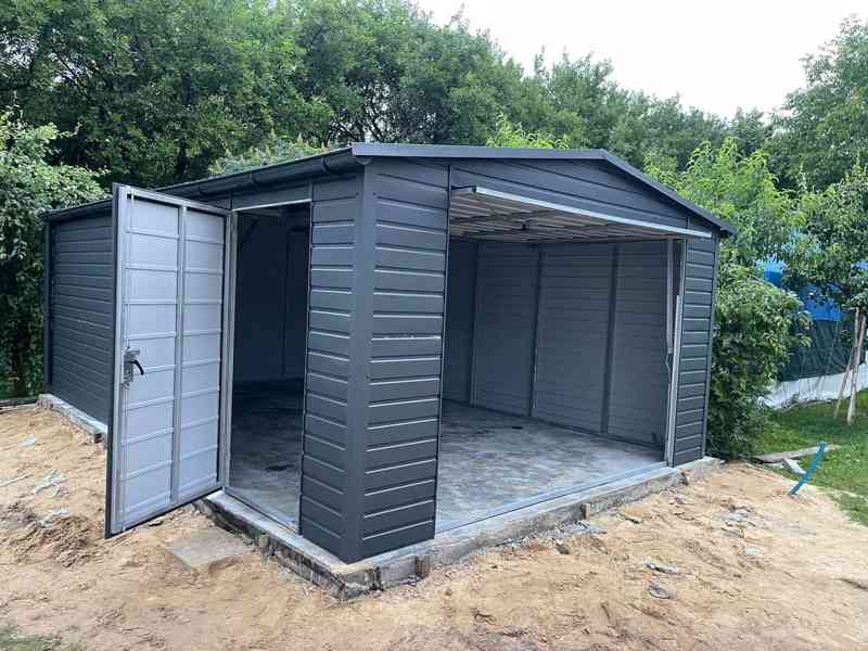 Plechová garáž 4x6m - foto 4