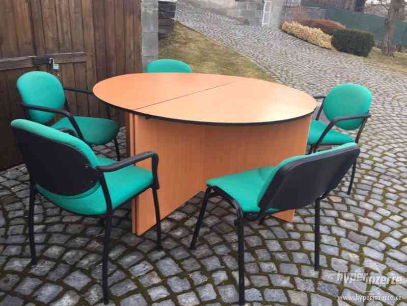 Jednací stůl + 5x židle - foto 1