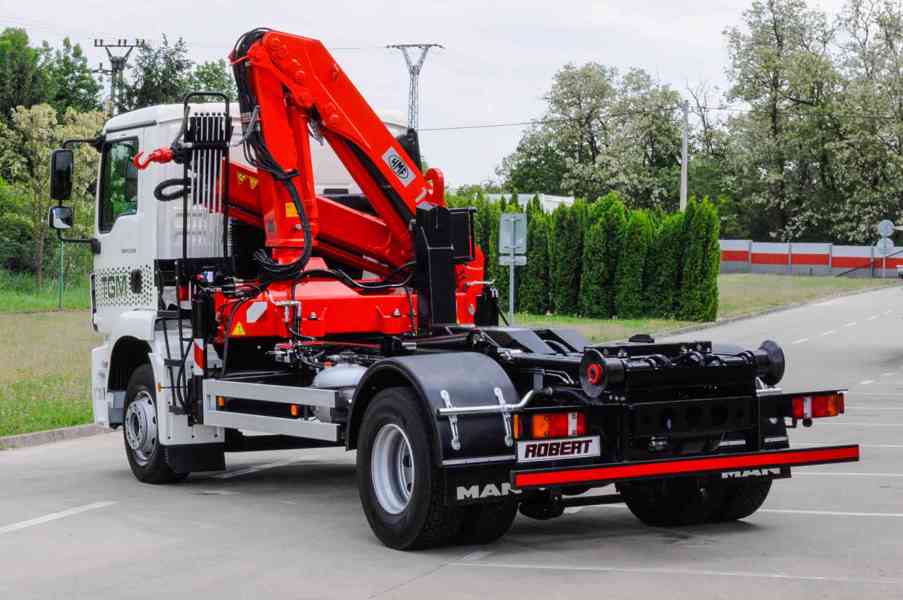 MAN TGM 15.250 - HÁKOVÝ NOSIČ KONTEJNERŮ + HYDRAULICKÁ RUKA - foto 5