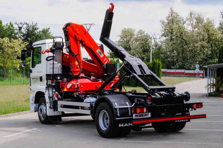 MAN TGM 15.250 - HÁKOVÝ NOSIČ KONTEJNERŮ + HYDRAULICKÁ RUKA - foto 108