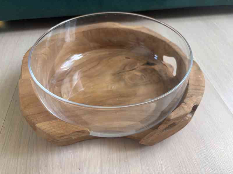 Dekorativni misa s teakovym podstavcem - foto 2