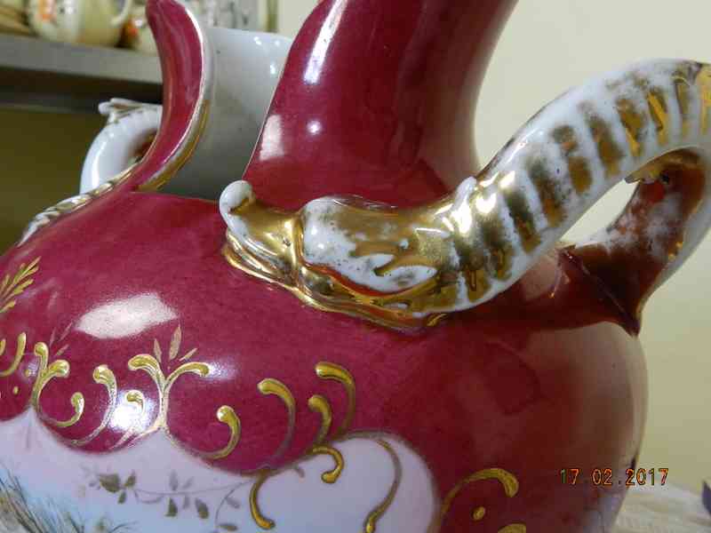 Krásná starožitná ručně malovaná Váza Rakousko - foto 6
