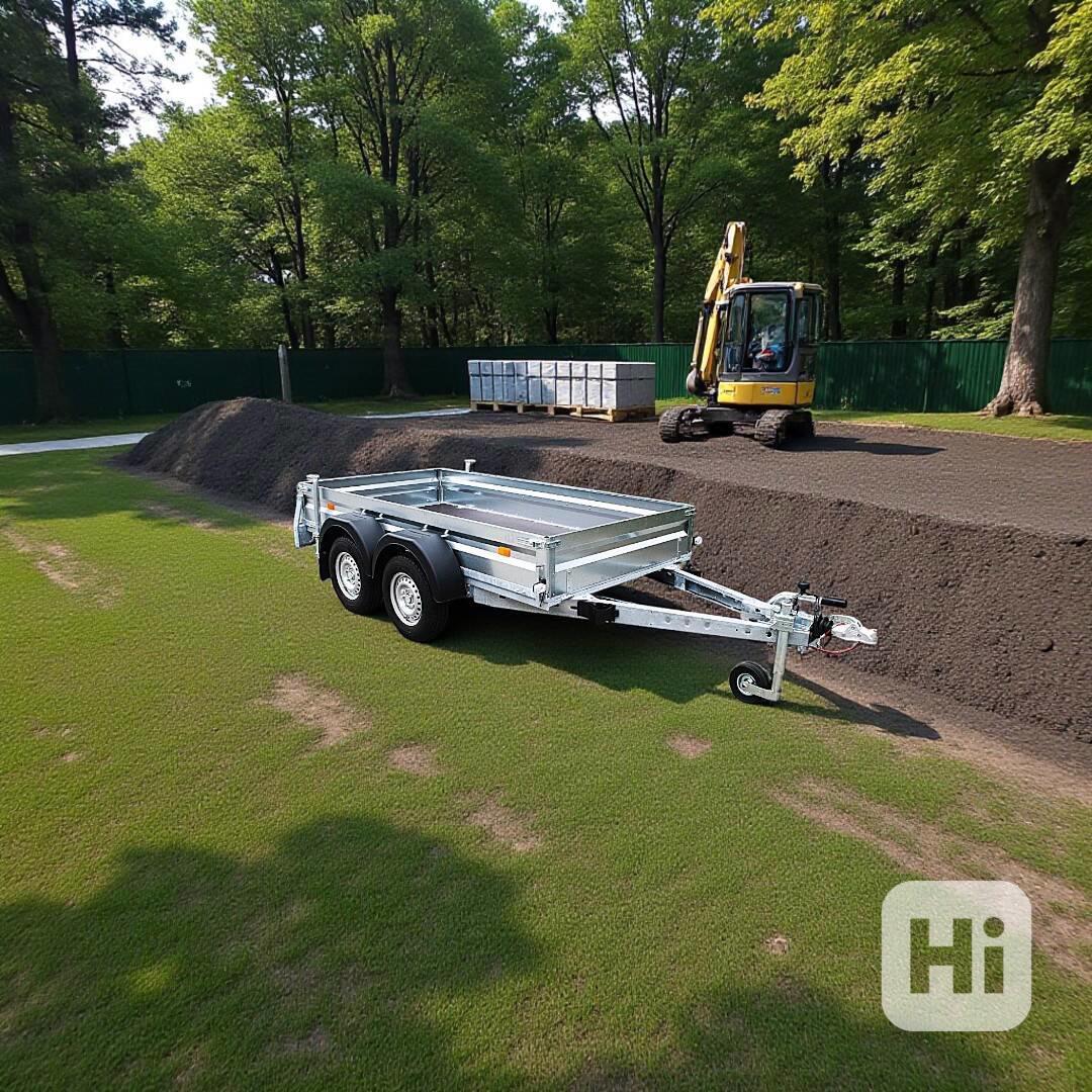 Nový brzděný přívěsný vozík 2500Kg, 3,0m x 1,5m, DPH - foto 1