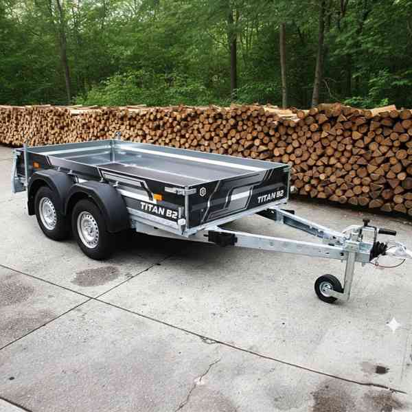 Nový brzděný přívěsný vozík 2500Kg, 3,0m x 1,5m, DPH - foto 1