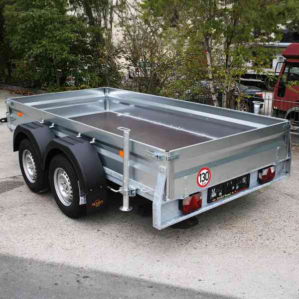 Nový brzděný 2500Kg/2000Kg přívěsný vozík 3,0m x 1,5m, DPH - foto 5