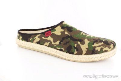 Pantofle dřeváky, styl army. Nadměrné velikosti 47 - 52. - foto 1