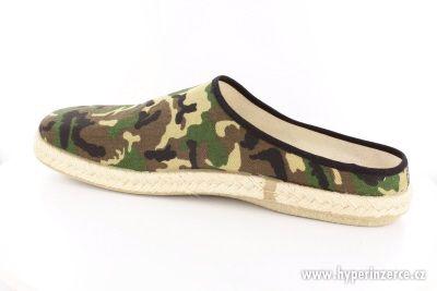 Pantofle dřeváky, styl army. Nadměrné velikosti 47 - 52. - foto 3