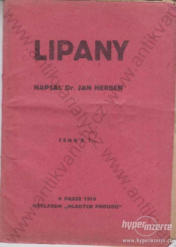 Lipany Jan Herben "Mladé proudy" Melantrich 1919 - foto 1