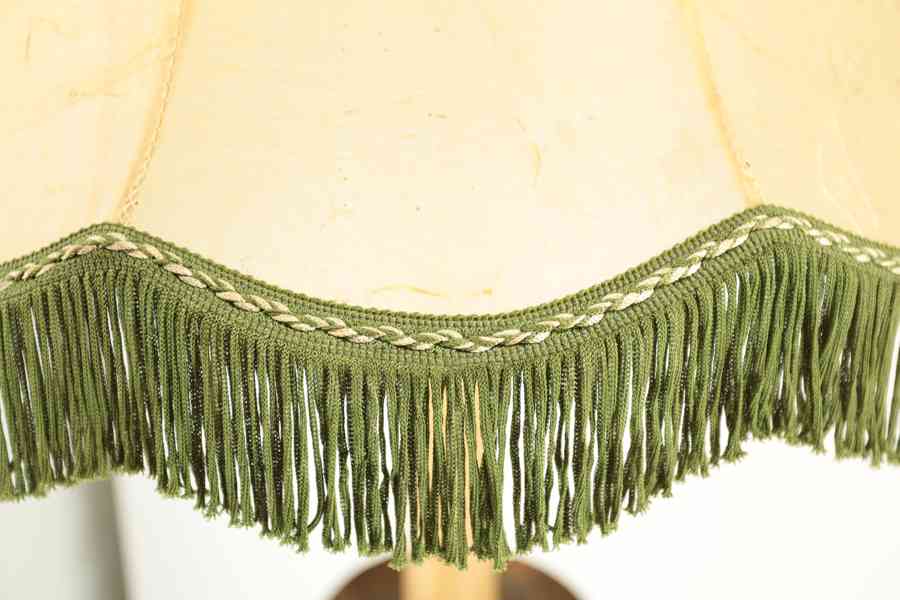 Starožitná stojací lampa s měchýřovým stínidlem - foto 5