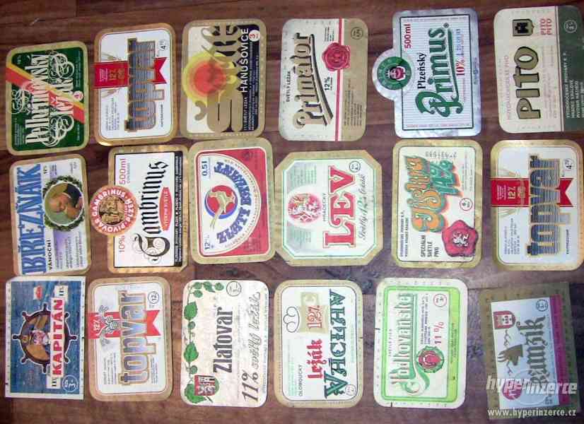 Prodám pivní etikety(stáří cca 30 let) - foto 7