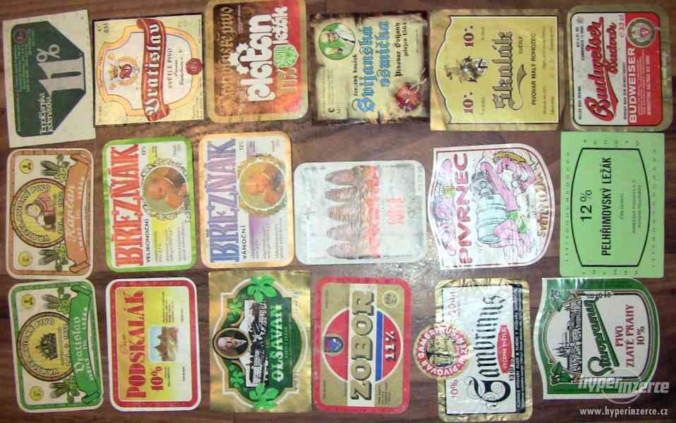 Prodám pivní etikety(stáří cca 30 let) - foto 8
