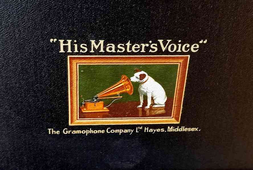 His Master’ Voice – gramofon na kliku z roku 1925, top stav - foto 10