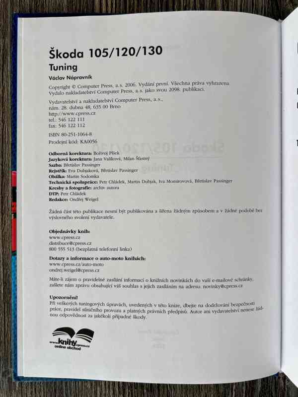 Kniha Škoda 105 / 120 Tuning - Václav Nápravník - foto 2