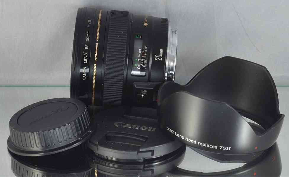 Canon EF 20mm 1:2.8 USM ** širokoúhlý Objektiv - foto 3