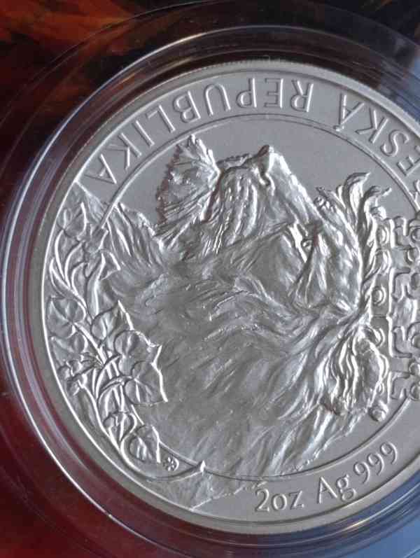 Český lev - stříbrná mince 2 oz (62,2 g) Ag 999  jen 1tis.ks - foto 5