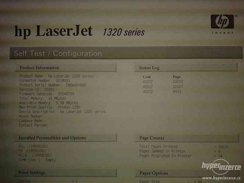 HP Laserjet 1320N | LAN | duplex | orig. toner - foto 3