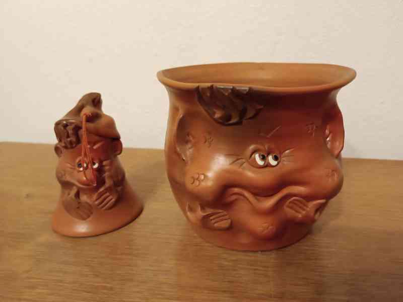 Zvonek a květináč - keramika - foto 2