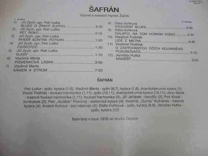 Šafrán - Šafrán (LP) - foto 2